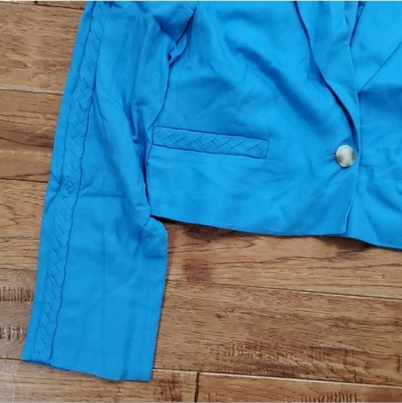 Jason Wu sky blue cropped blazer - Picture 3 of 10